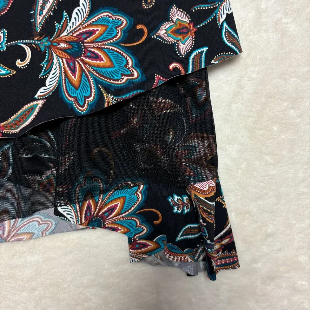 MiracleSuit Mirage Multicolor Floral Underwire Tankini Swim Top‎ Size 10